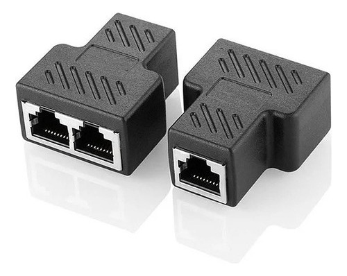 Duplicador de salida de cable de red RJ45 con empalme de Internet 1x2