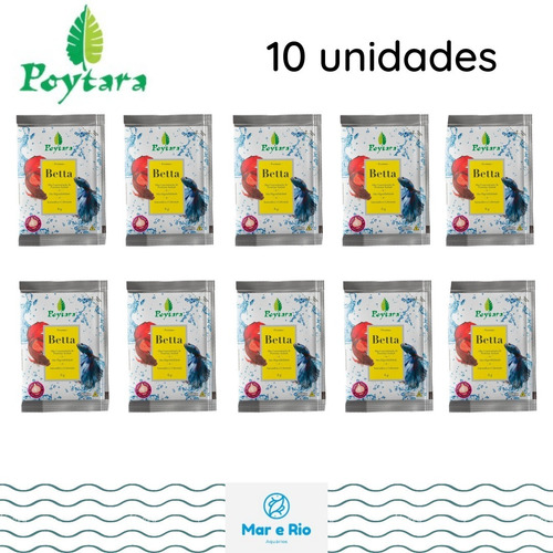 Ração Betta Poytara 10unidades (6g Cada)