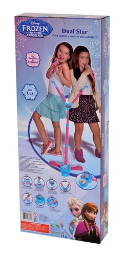 Micr fono De Pie Doble Con Luz Frozen 1378