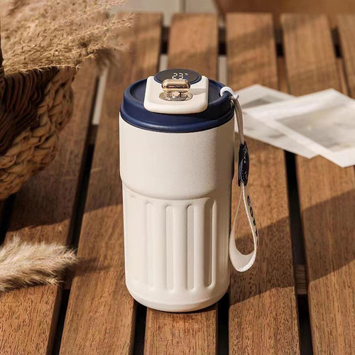 Taza De Café De Viaje Taza Portátil De Acero Azul