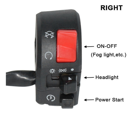 Interruptor De Control Del Manillar De La Motocicleta Atv