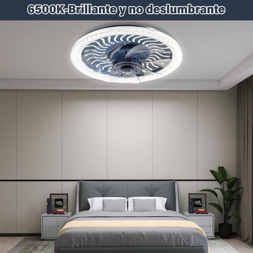 Ventilador De Techo Foco Luz Led Para Soquet E27 2 En 1