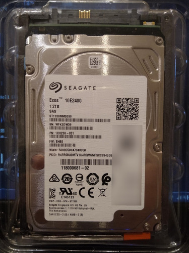 Disco Rígido Servidor Seagate 1.2tb Exos 10e2400 Sas-3; 2,5¨