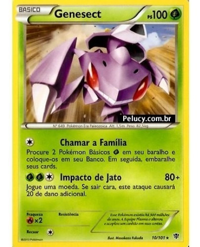 Genesect - Pokémon Planta Raro - 10/101 - Pokemon Card Game