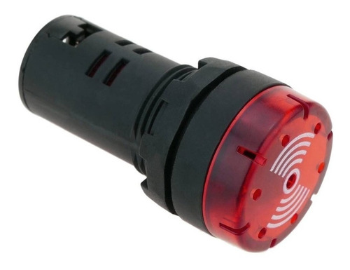 Buzzer Zumbador Luminoso Sonoro 220v Ac Rojo Industrial