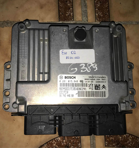 Ecu Computador Citroen Peugeot 1.6 Hdi Etiqueta 0281015848