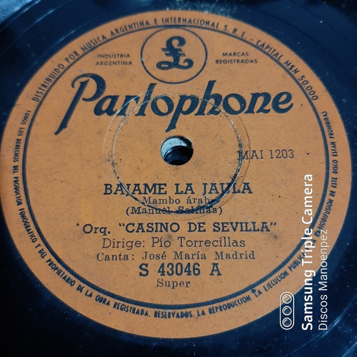 Pasta Casino De Sevilla Pedro Da Silva Parlophone C167