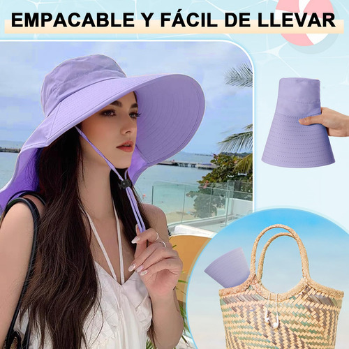 Sombreros Para Sol Mujer,protección Uv Upf 50+,playa