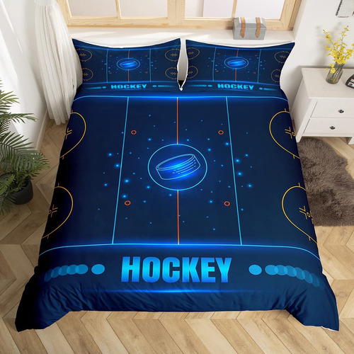 Juego De Ropa De Cama De Hockey Sobre Hielo Para Nios Y Nias