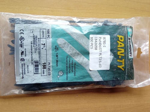 Tirrap Panduit Pqte. 18 Cm X 4 Mm 