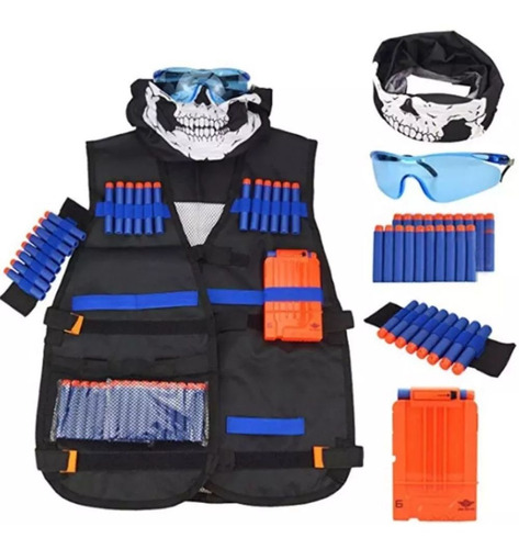 Kit Chaleco Táctico Para Niños Nerf Dardos Guns N-strike