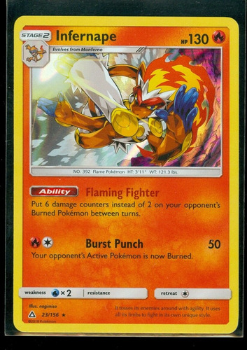 Cartas Pokemon Infernape Holo Tipo Fuego