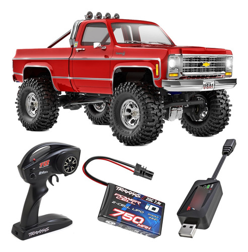 Camioneta A Control Remoto Traxxas Trx-4m 97064-1 Chevrolet Chevrolet K10 1:18 Rojo