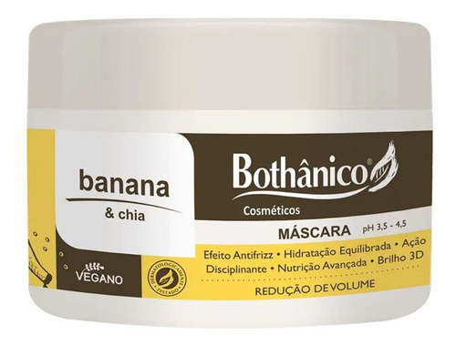 Kit Banana E Chia Shampoo E Máscara 250g Vegano Bothânico