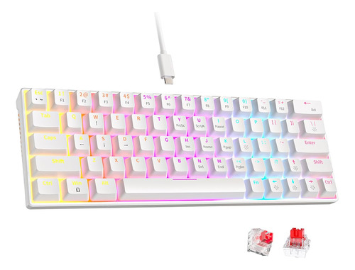 Abucow Teclado Mecanico 60% Teclado Con Cable Para Juegos In