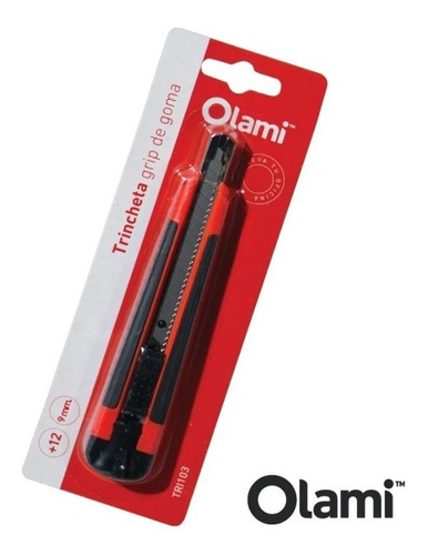 Trincheta Olami 9 Mm 751 C/guia De Metal Y Grip De Goma