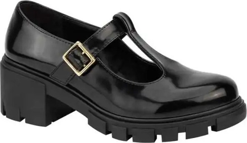 Zapatos Choclo Negro Escolar Mujer Viline Moda 1098133