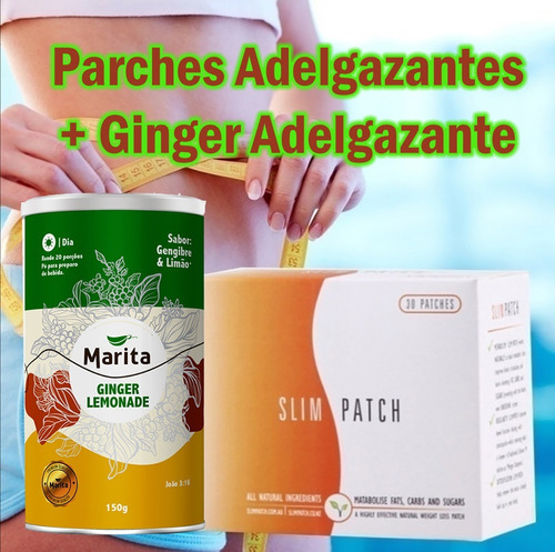 30 Parches Slim Patch + Te Cafe Jengibre Marita Adelgazante