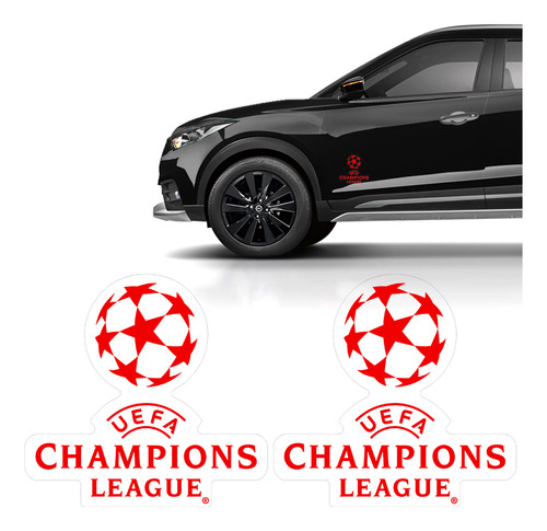 Adesivos Kicks 2021 Uefa Champions League Emblema Vermelho