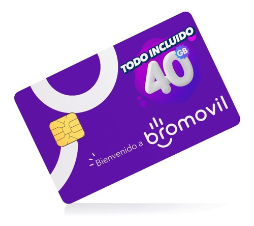 Simcard Bromovil + Plan Todo Incluido + 40gb + 30 Días 