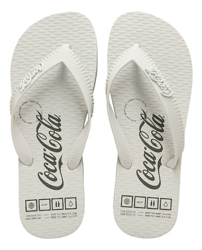 Chinelo Coca Cola Masculino Sandália Allen Branco Cc4063