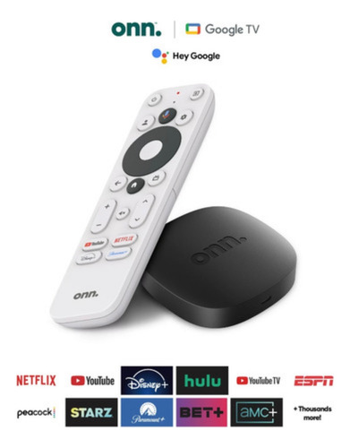 Onn. Tv Box 4k Con Control De Voz Mediente Google
