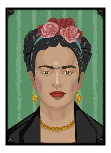 #44 - Cuadro Vintage 21 X 29 Cm / Frida Kahlo!