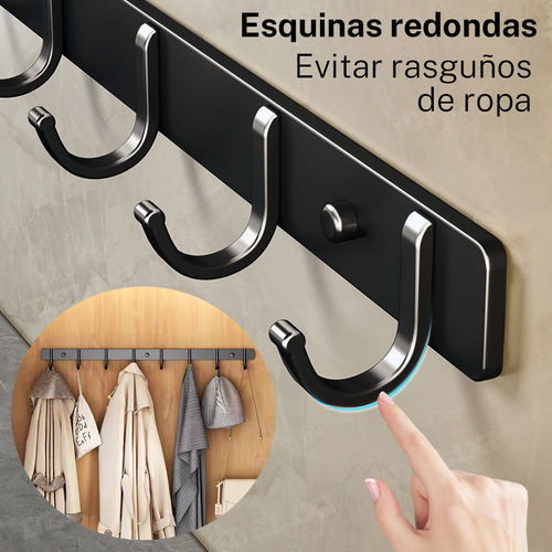 2pzs Percheros Pared Multifunción 8 Ganchos De Llave Y Gorra Acero Inoxidable, Duradero Y Duradero, Versátil Y Ahorro De Espaciogomita