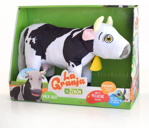 Vaca Lola Peluche Musical 30 Cm La Granja De Zenon El Reino