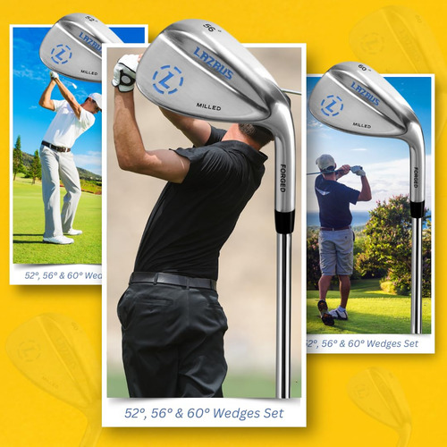 Lazrus Juego Wedges Golf Forjados 52 56 60 Grados Mmg