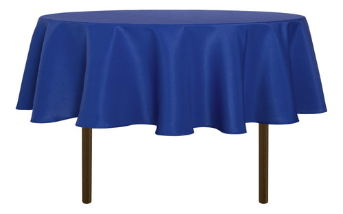 Mantel De Poliester Para Mesa Circular Lavable 152 Cm Azul