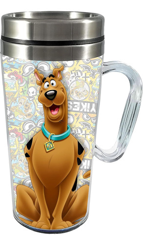 Taza Aislada De Acrílico Y Acero Inoxidable Scooby Doo