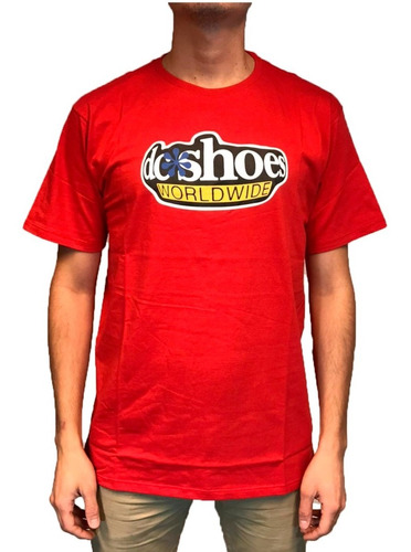 Remera Dc Lifestyle Hombre Fisheye Worlwide Rojo Cli