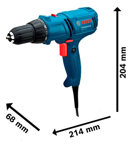Parafusadeira E Furadeira Bosch Com Fio Gsr 7 14 220v Azul