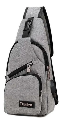 Mochila Cruzada Mariconera Pechera Con Usb Broche Antirrobo