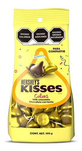 Hershey's Kisses Fiesta Colors Dorado Amarillo 190g