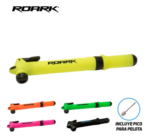 Inflador De Bicicleta Roark Doble Valvula Mtb 80psi Soporte