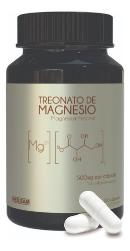 Treonato De Magnesio Puro 500mg | 100 Cápsulas | Heilsam |