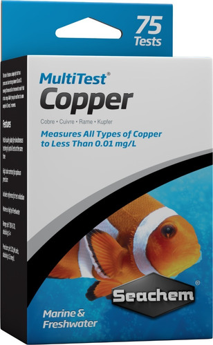 Seachem Multitest Copper Test De Cobre 75 Test Aqua Virtual
