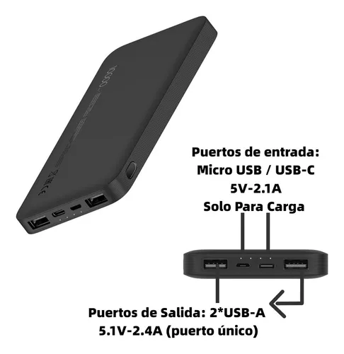 Cargador Portátil Belkin 10000mAh 2 USB-A/USB-C