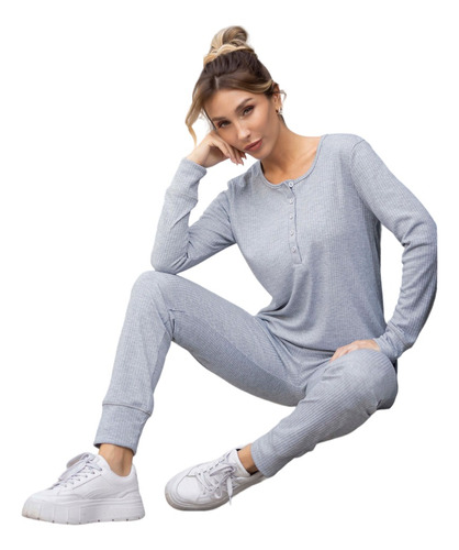 Pijama Dama Morley C-puño Invierno Lencatex T.5-6 Art 24326e