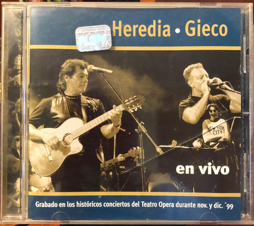 Heredia & Gieco - En Vivo. Cd, Album.