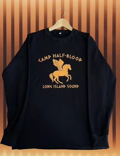 Camiseta Camp Half Blood Acampamento Meio-Sangue Percy Jackson Masculino  100% Algodão Branco