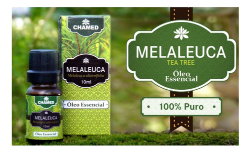 Óleo Essencial De Melaleuca Tea Tree 10ml Chamed 100% Puro