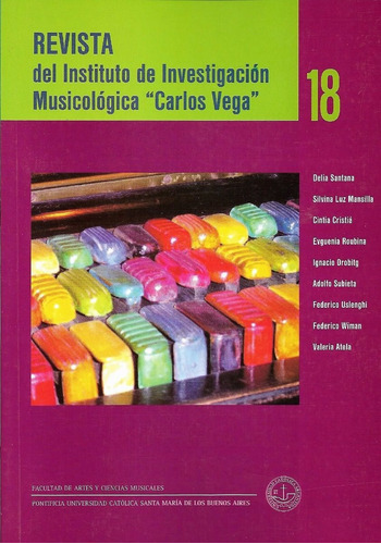 Revista N 18. Instituto De Musicología