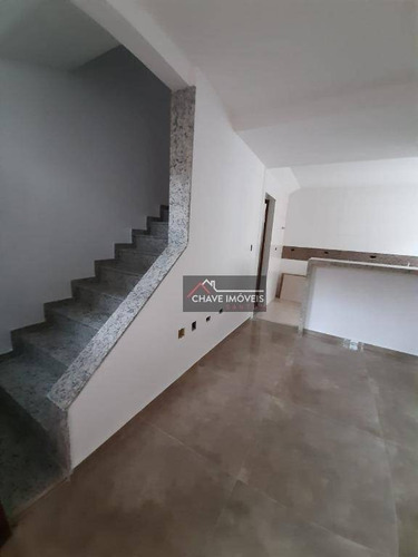 Imagem 17 de 30 de Sobreposta Recém Construída, Com 2 Dormitórios Suítes, 2 Vagas À Venda, 90 M² Por R$ 477.000 - Marapé - Santos/sp - So0137