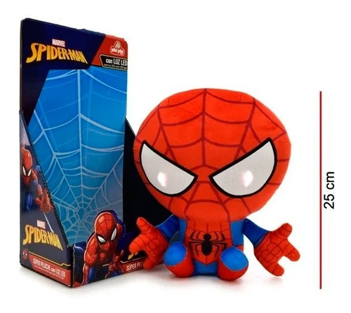 Peluche Spiderman 25 Cm Con Luz Mv012 E. Full