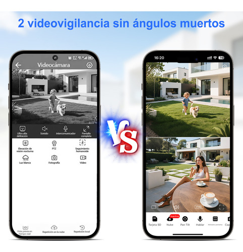 Ojo® 10mp Doble Pantalla Cámara Cámara Vigilancia Lentes