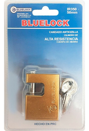Candado Anticizalla Bluelock Bx970 50mm Blister 3 Llaves Bl