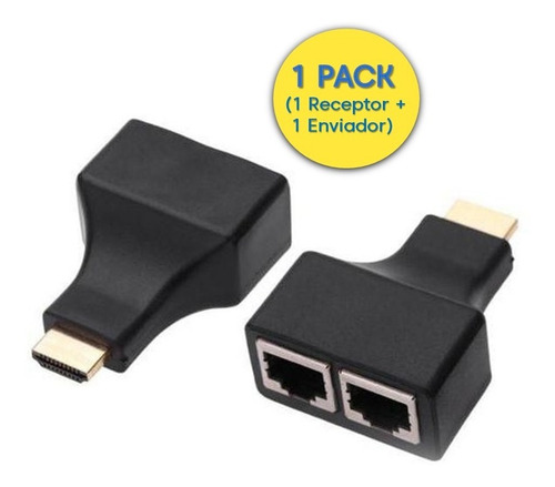 Extensor Hdmi A Utp Rj45 Cat5e Cat6 Extender Hasta 30 Metros
